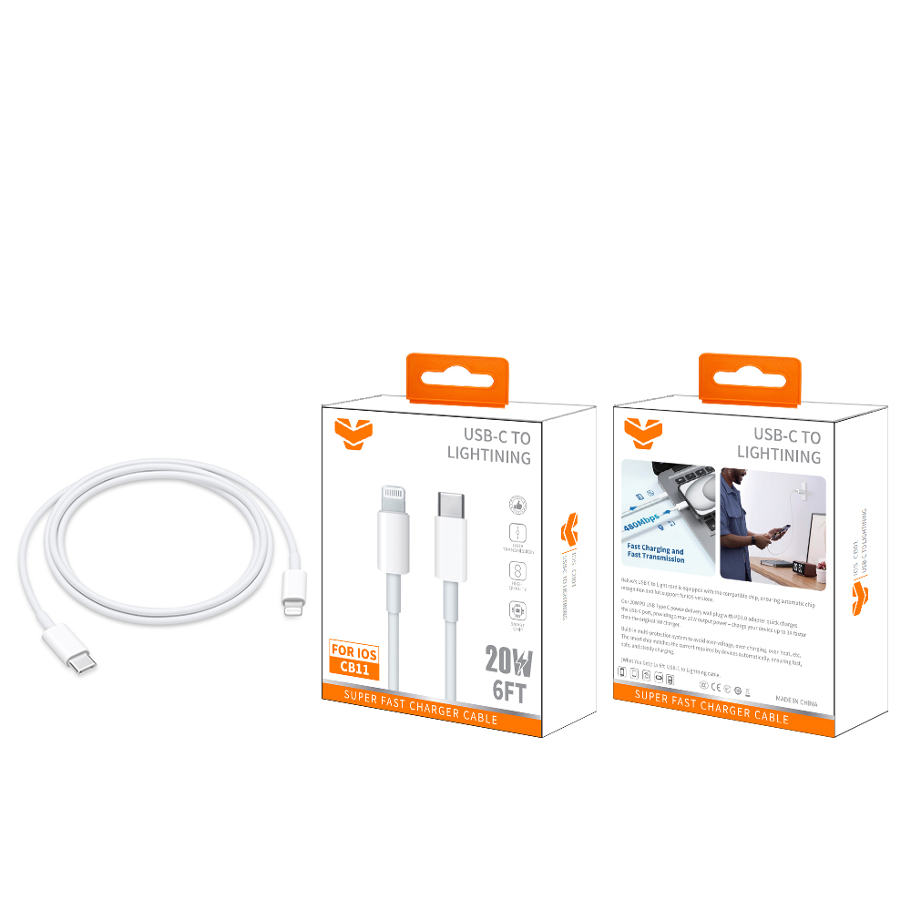 CB11  20W USB-C to Lightning Cable 6FT