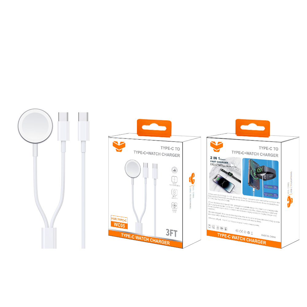 WC05  wireless charger for Apple watch+USB-C